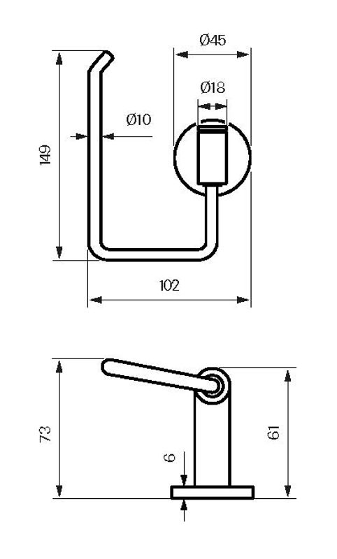 Tapwell TA235 toalettpapirholder Brushed Nickel