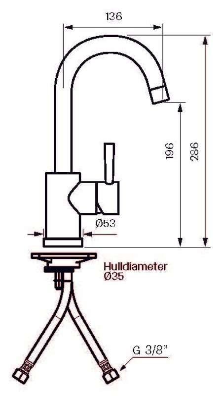 Tapwell EVO078 servantbatteri Black Chrome