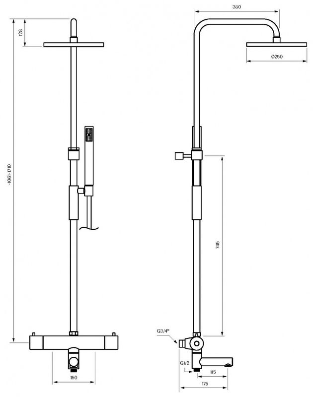 Tapwell TVM2200 Takdusj Oksiderende Messing