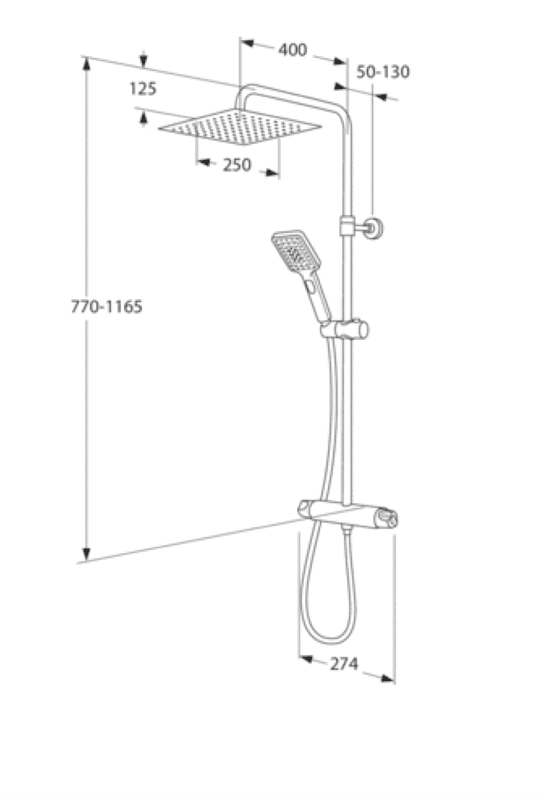 Gustavsberg Nautic takdusjsett square