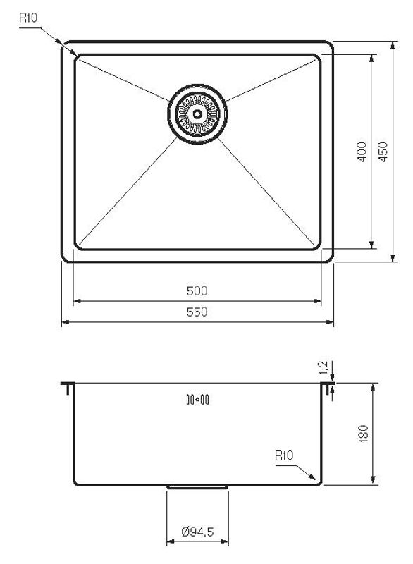 Tapwell Kjøkkenkum TA5040 PVD Mattsvart