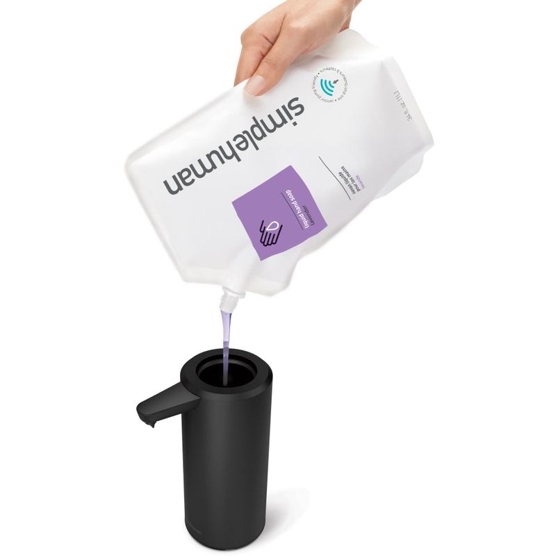 Simplehuman ST1084 automatisk såpedispenser oppladbar Sort Matt stål