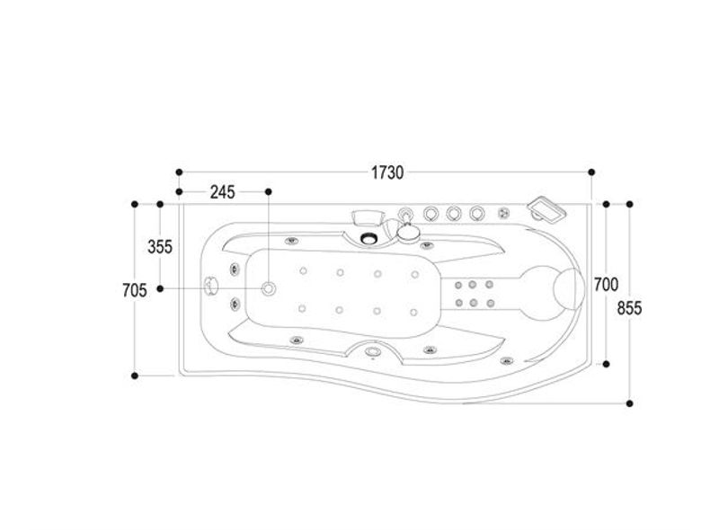 VikingBad Raet Massasjebad Standard, V