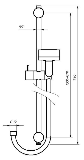 Hovedbilde Tapwell ZSAL105 Dusjgarnityr Krom