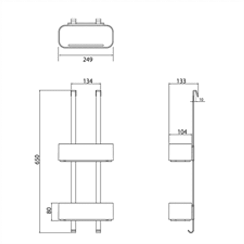 TIger 2-Store Shower Caddy hvit