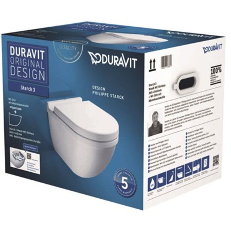 Duravit toalett Starck 3 sampakke med SoftClose sete, rimless