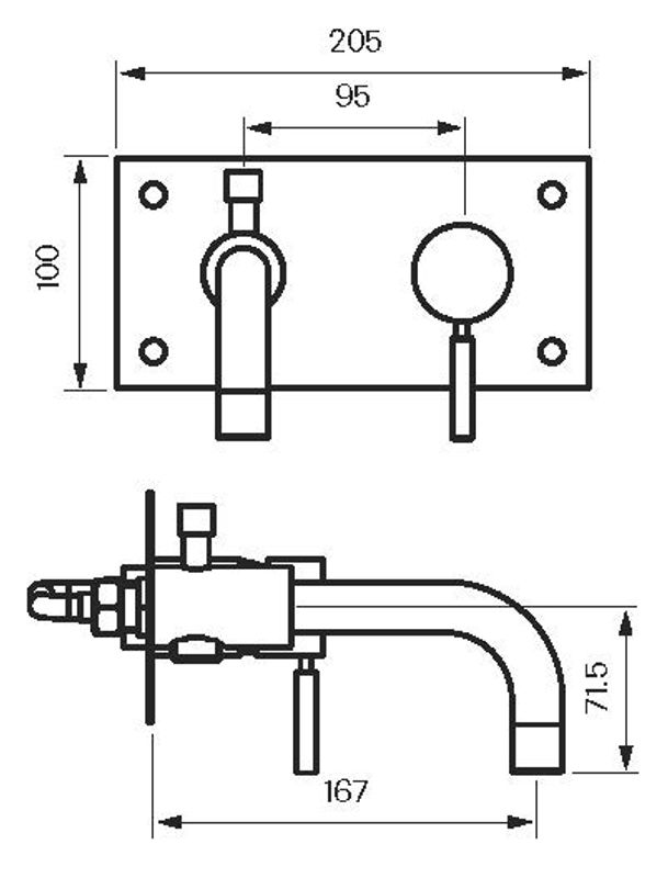 Tapwell BOX026 blandebatteri Krom