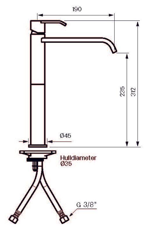 Tapwell VIC081 Oksiderende kobber servantbatteri 