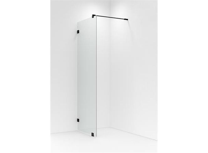 Hovedbilde VikingBad glassfelt Emil 80x200cm, sort