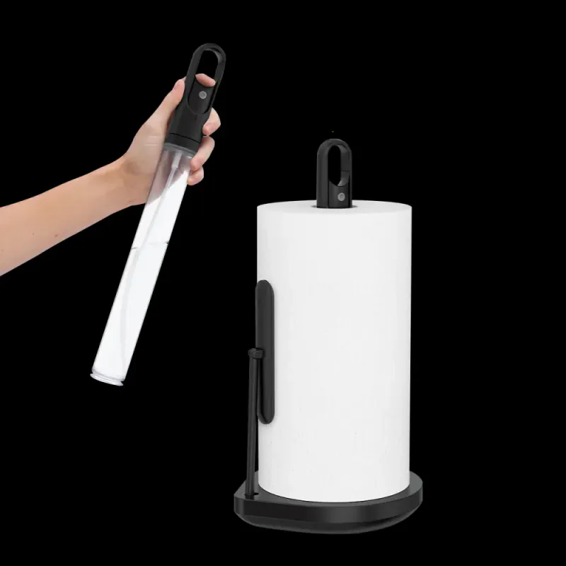 Simplehuman Tørkerullholder med spray Børstet stål eller Sort