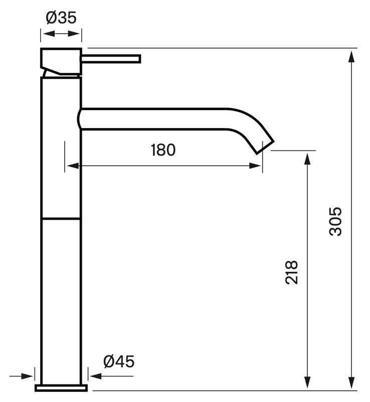 Tapwell EVM082 Servantbatteri Krom