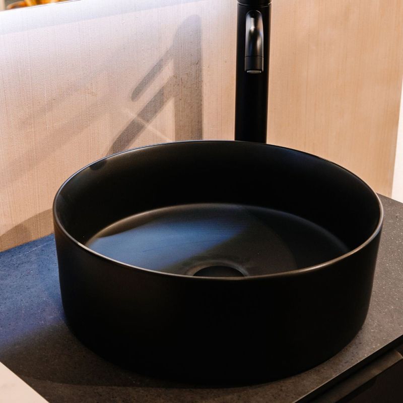 Dinan rund servant, sort matt