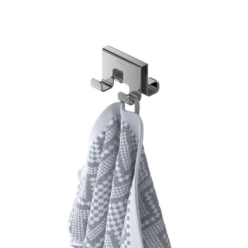 Tiger Caddy dobbel krok for glassvegg krom