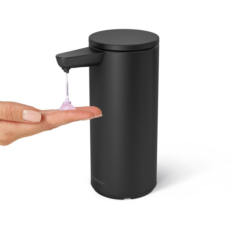Simplehuman ST1084 automatisk såpedispenser oppladbar Sort Matt stål