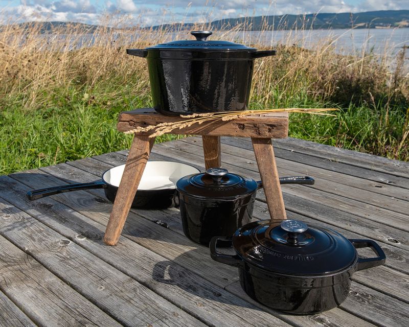 Nordic Refined Støpejernsgrytesett Svart – Narvik 