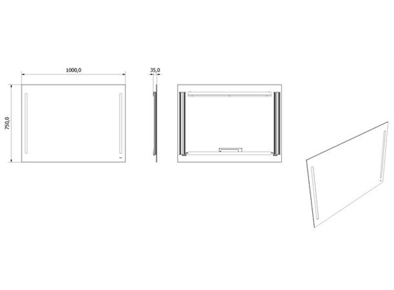 VikingBad Eva 100 Speil m/LED