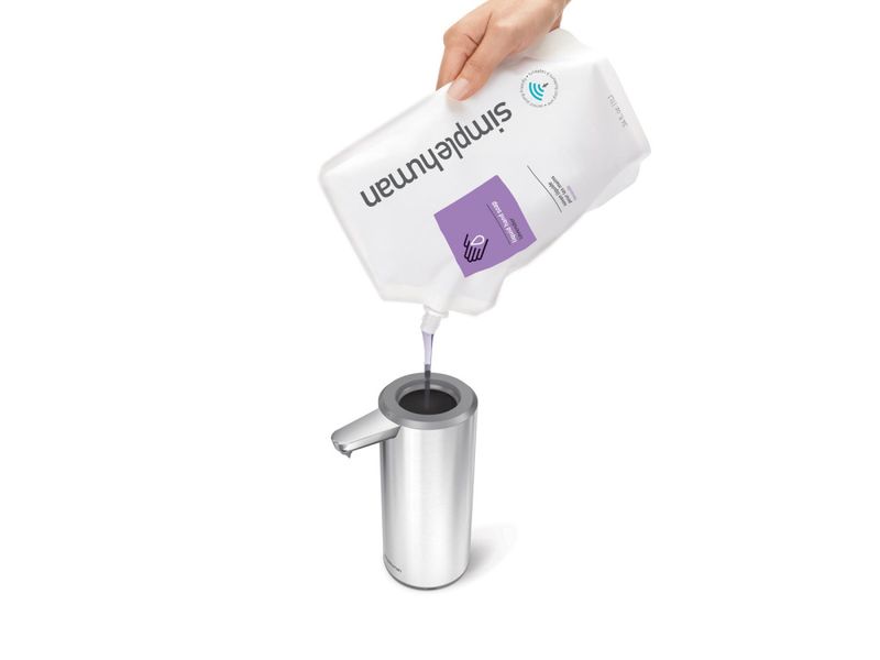 Simplehuman oppladbar såpedispender med sensor Børstet stål 266ml