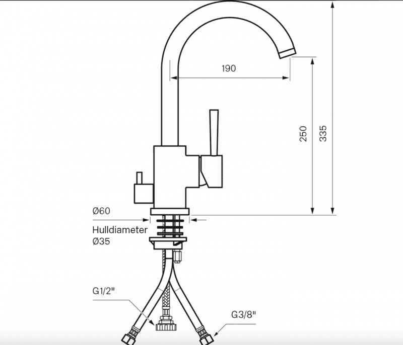 Tapwell EVO184 Kjøkkenbatteri Grottesco