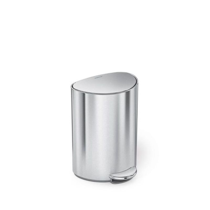 Simplehuman Avfallsbøtte oval 6L matt Sort, Hvit eller Børstet stål